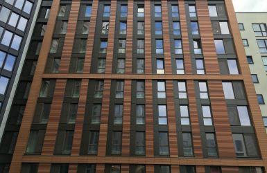 Aluminium window system, Apex House, London